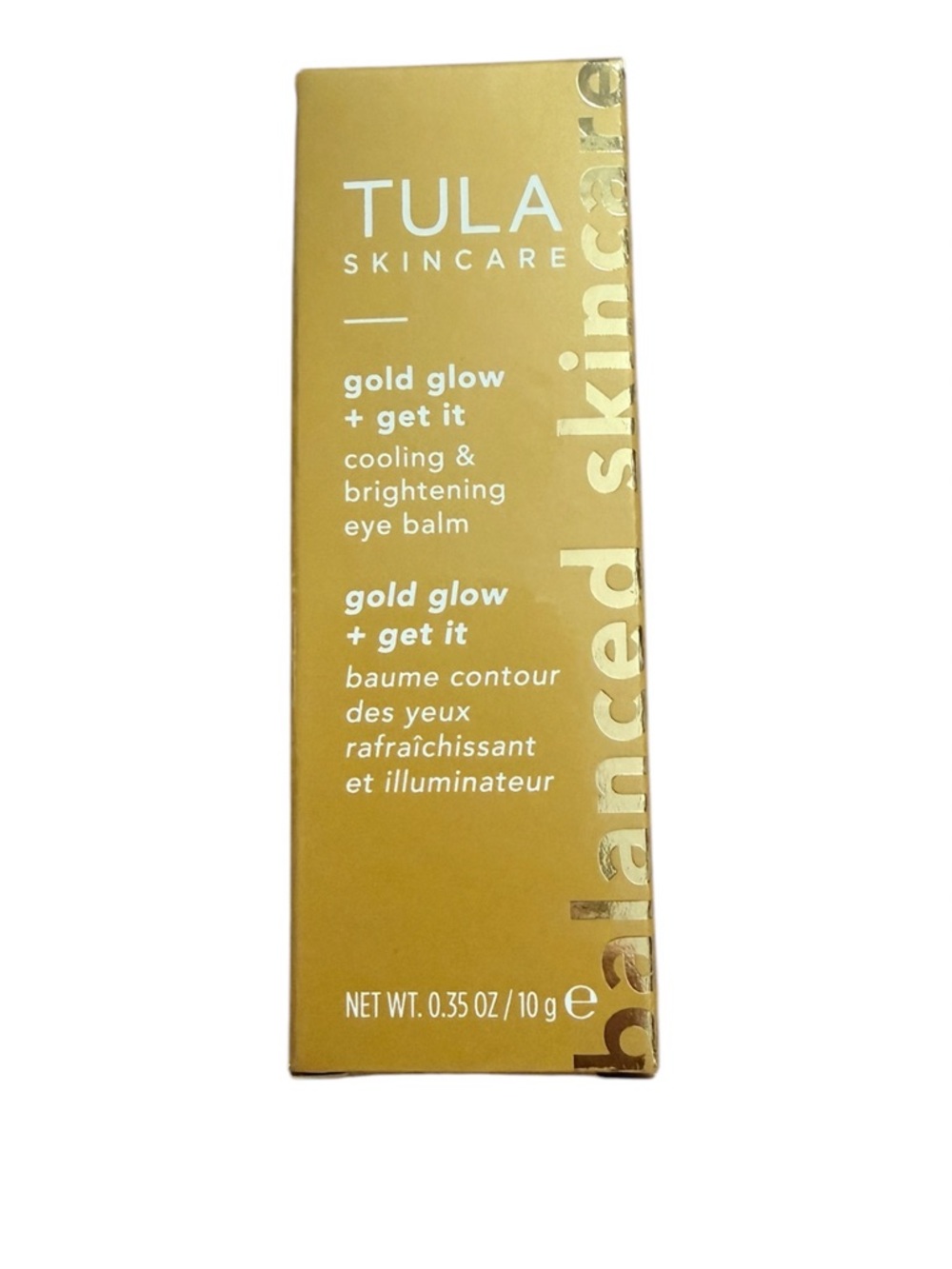 Tula Gold Glow Cooling & Brightening Eye Balm - Gold